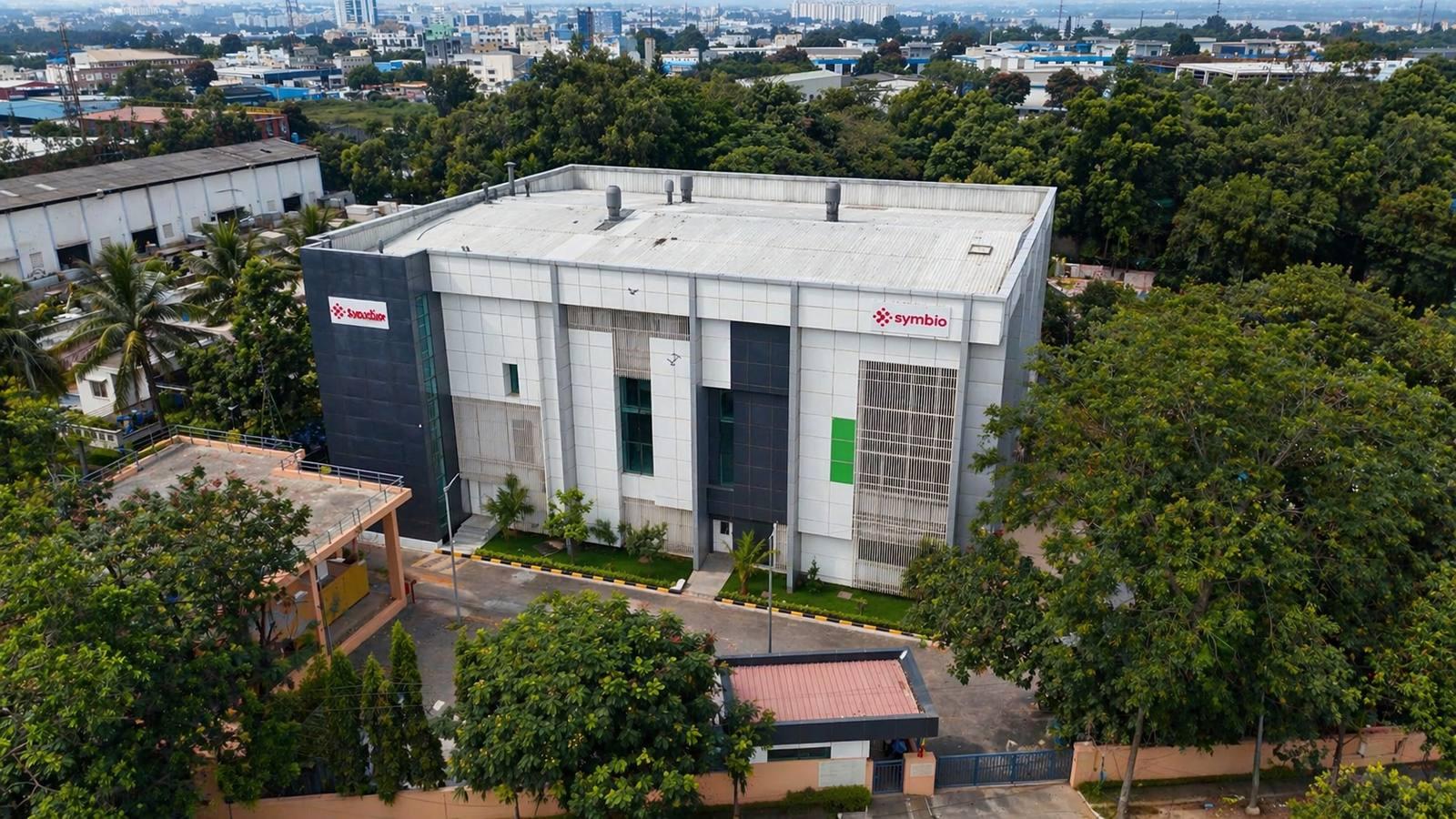 The Symbio R&D centre in Bangalore from the air