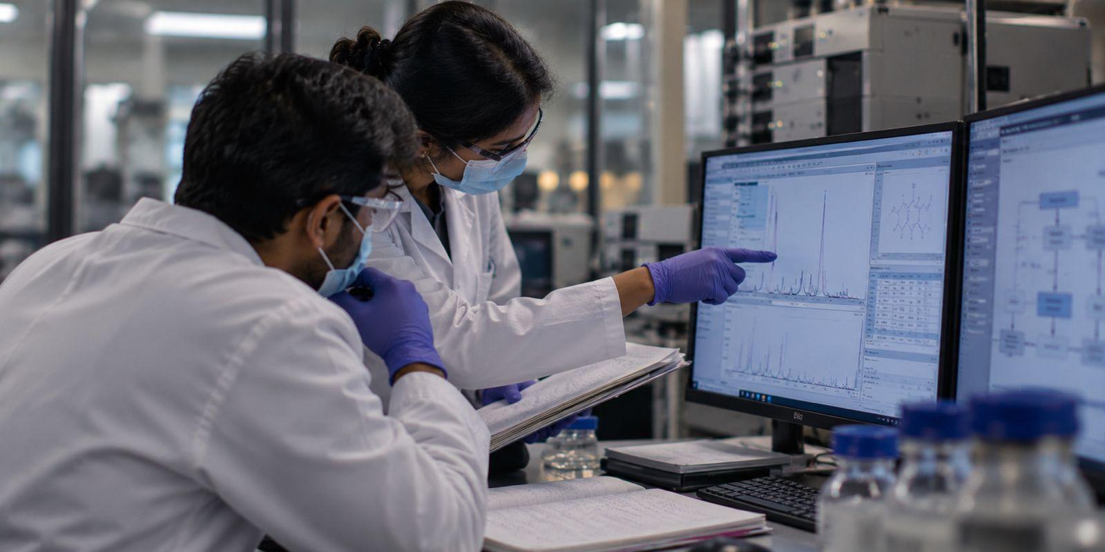 Chemists running a development programme in the Symbio R&D centre