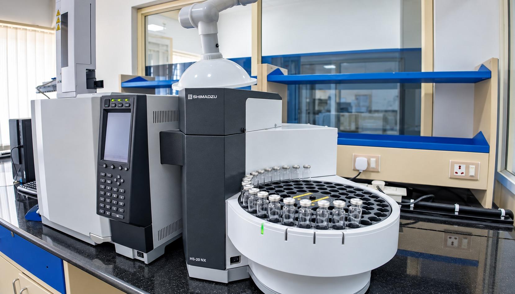 Headspace gas chromatography system in the VPL Facility laboratory
